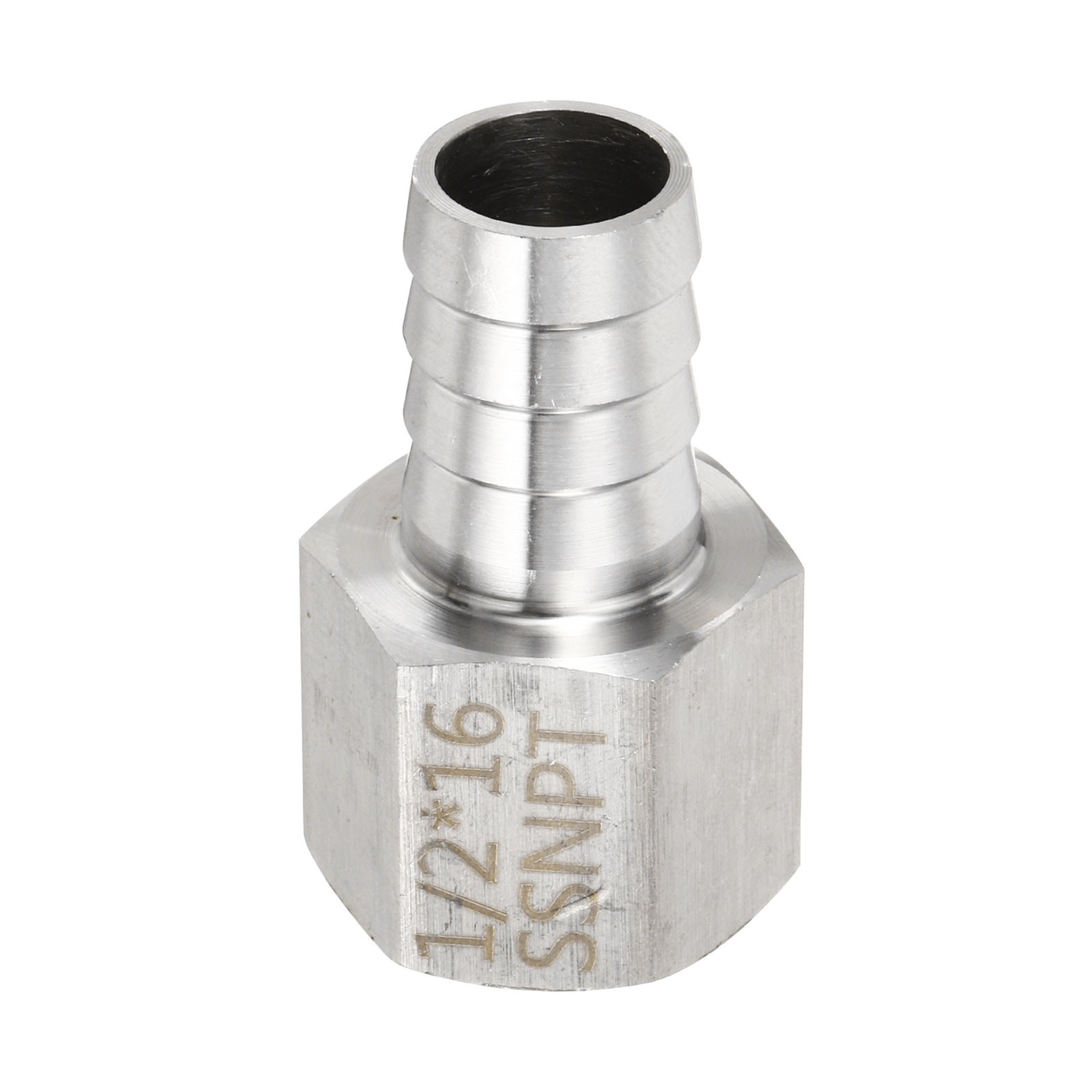 1pcs Stainless Steel Barbed Fitting 1/2" to 5/8" FNPT Female Adaptor Hose ID