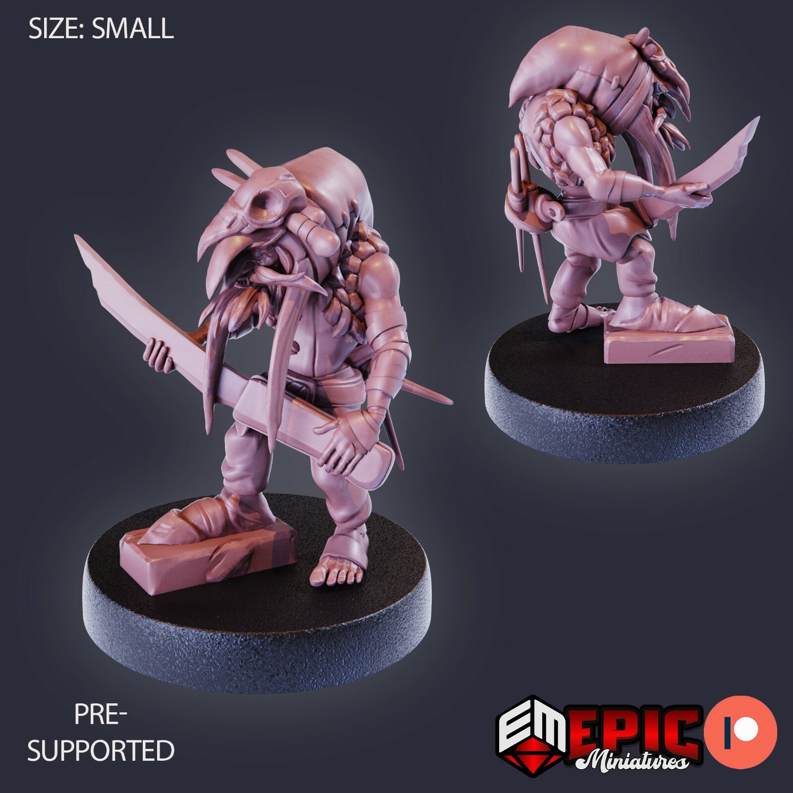 Goblin Redcap A Epic Miniatures RPG D&D Pathfinder 3D Print