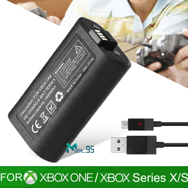 Rechargeable Battery Pack For XBox One X/S Series X/S Controller & Charger Cable
