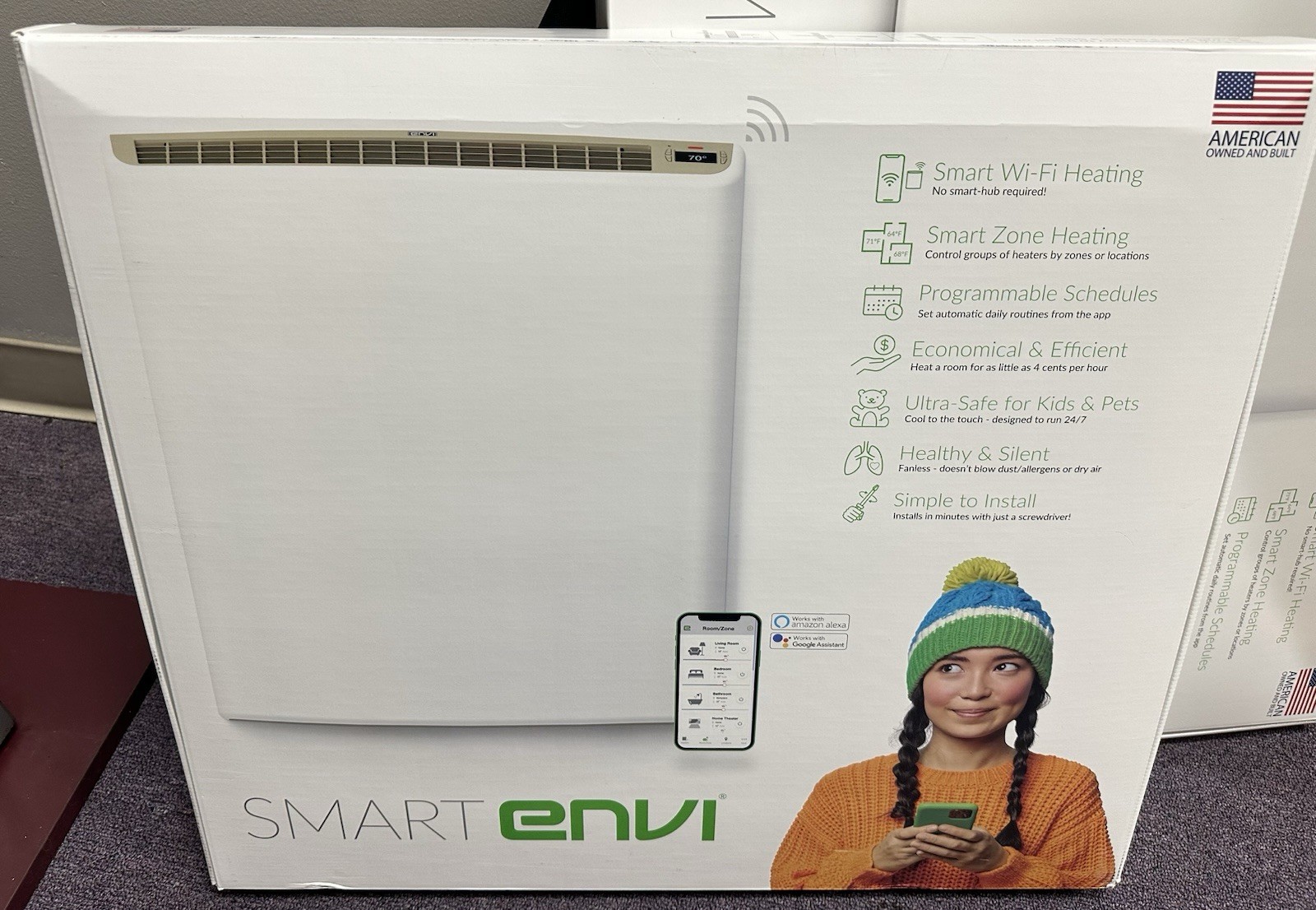 ENVI SE5012D Smart Plug-in Electric Panel Wall Heater 120V* NEW