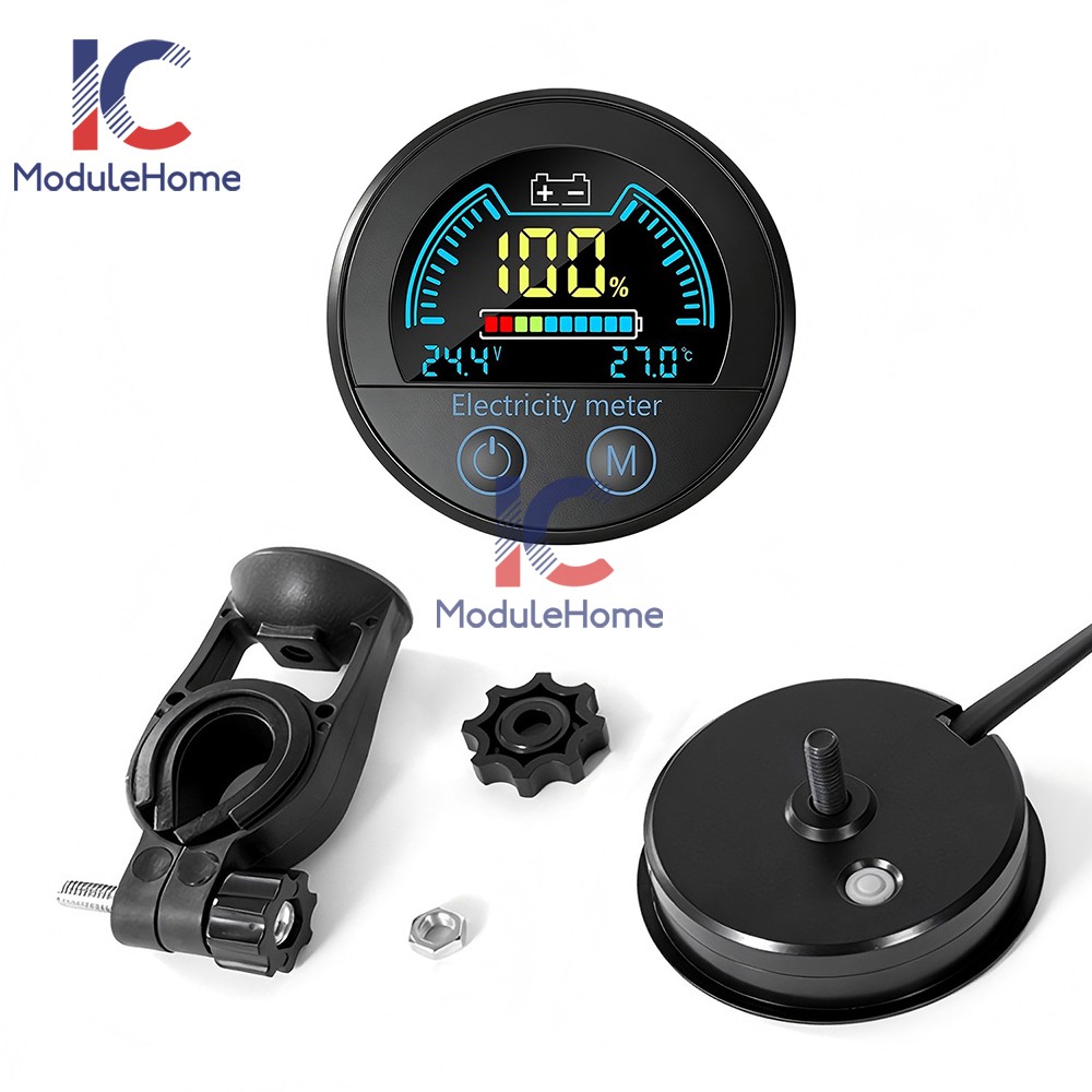 DC 7–100V Battery Capacity Indicator Waterproof Voltmeter 2-Wire Acid Li LiFePO₄