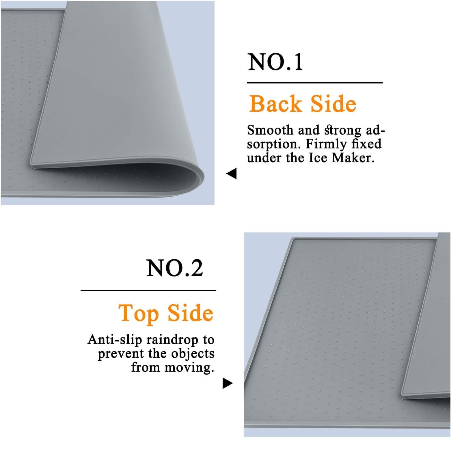 Nugget Ice Maker Countertop Mat with Non-Slip Dots, Waterproof Silicone Mat...