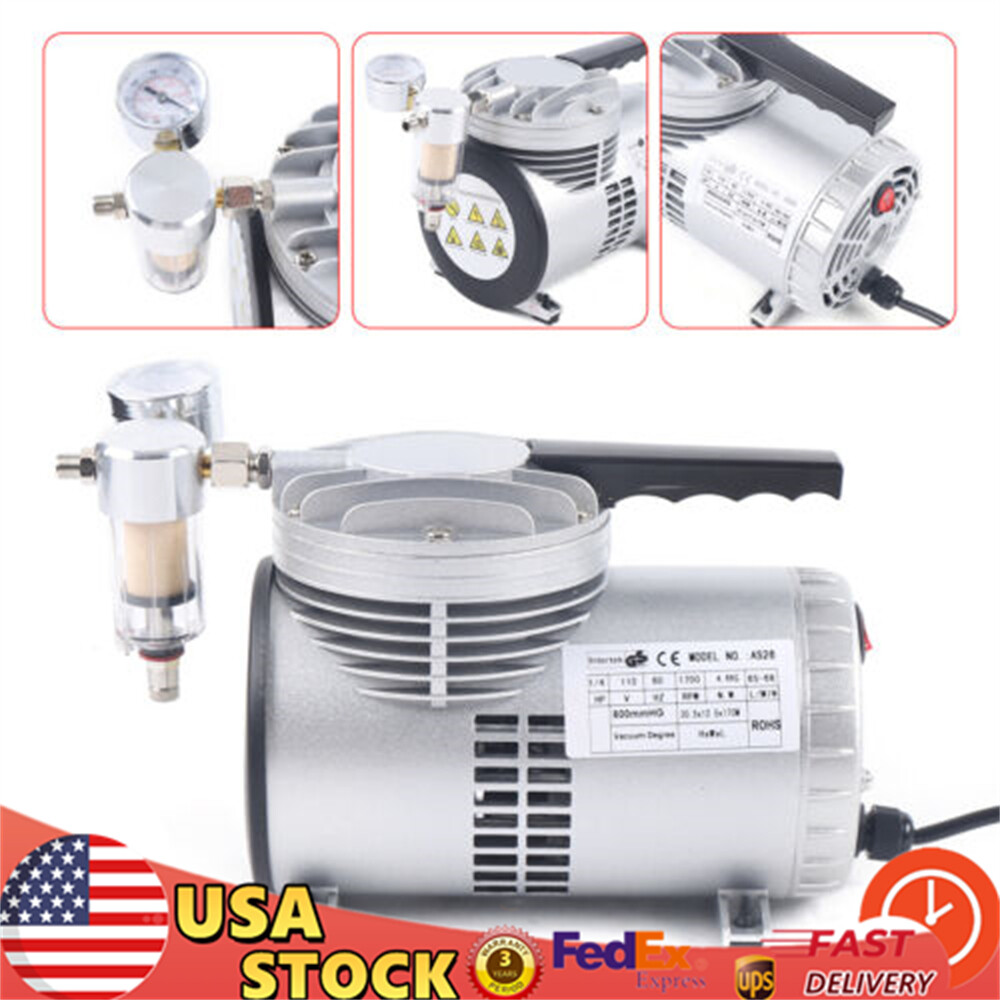 Lab Vacuum Pump 20-23L/min Oilless Vacuum Pump HVAC Diaphragm Filter Pump
