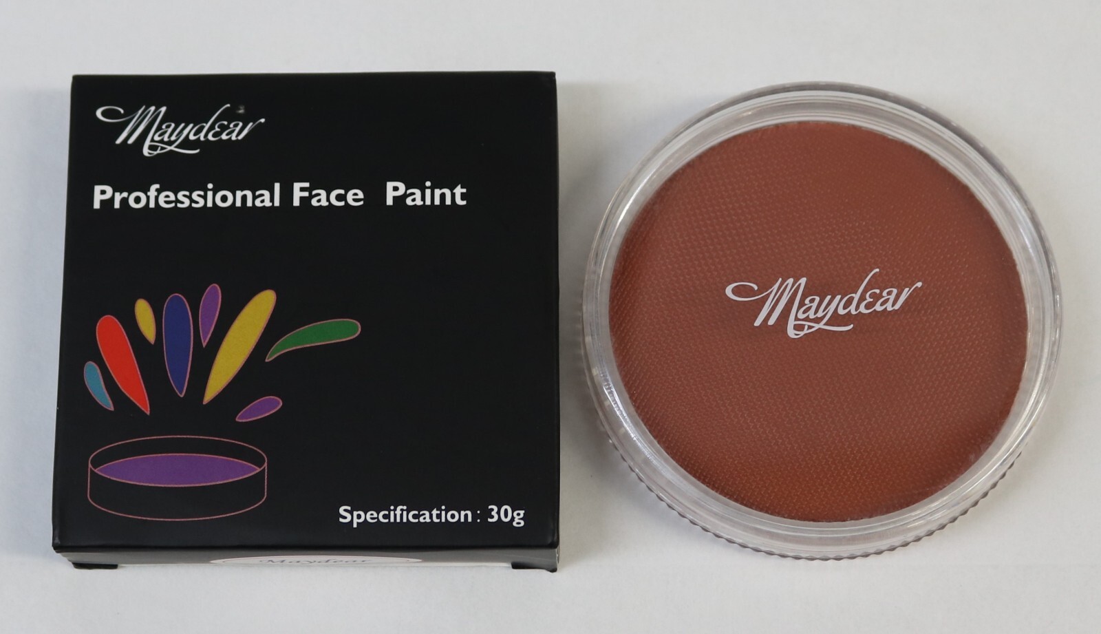 Maydear Professional Water Based Face Painting Palette (30g) Reddish-Brown