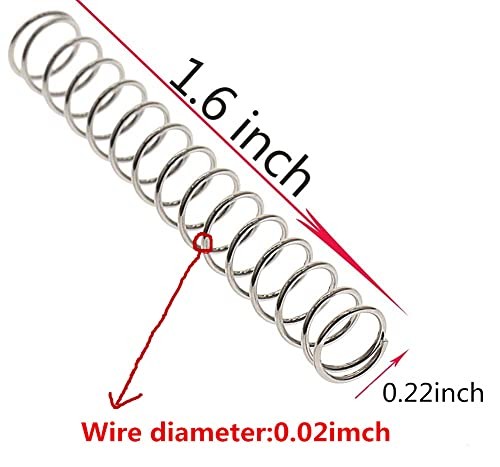 40 pcs Stainless Steel Compression Spring Extension Sturdy Assortment 1.6''
