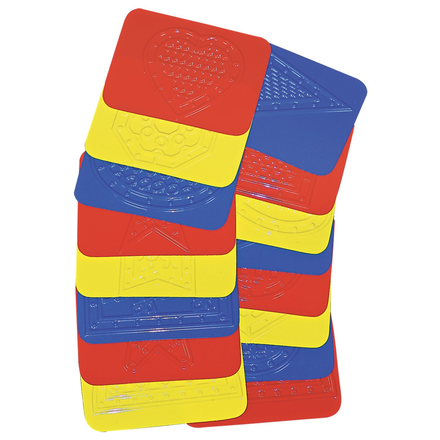Teach Me Shapes Rubbing Plate 4x5-1/4 inch 16 Pack Educational Art Tool