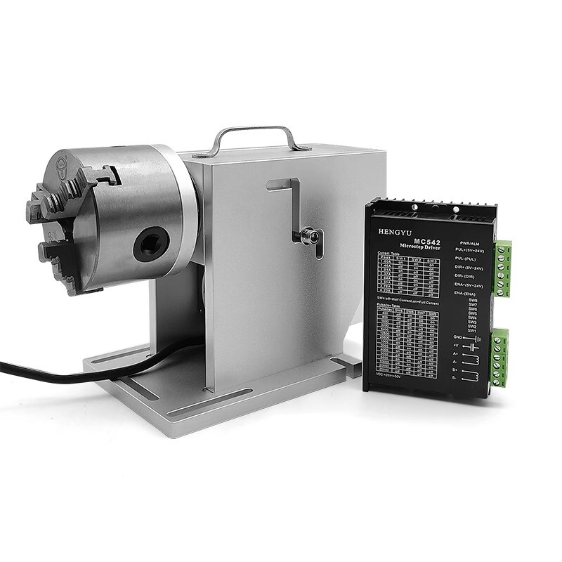 Through-hole rotary jig marking machine with speed reduction rotary axis