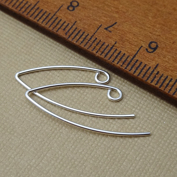Handmade Hammered Earring Hooks - Sterling Silver Ear Hooks - Flattened Ear Wire