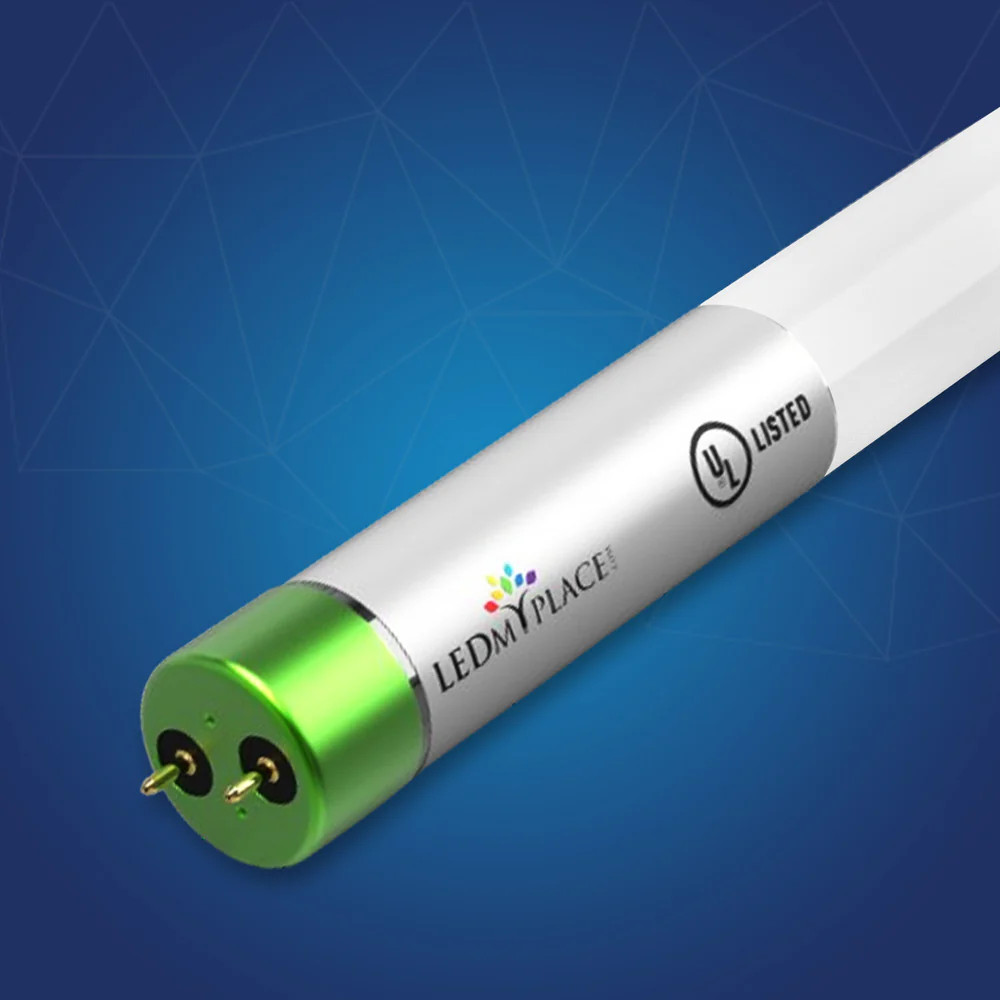 LED Tube Light 18W Clear Glass 4ft T8, Single Ended Ballast Bypass Tube for Shop