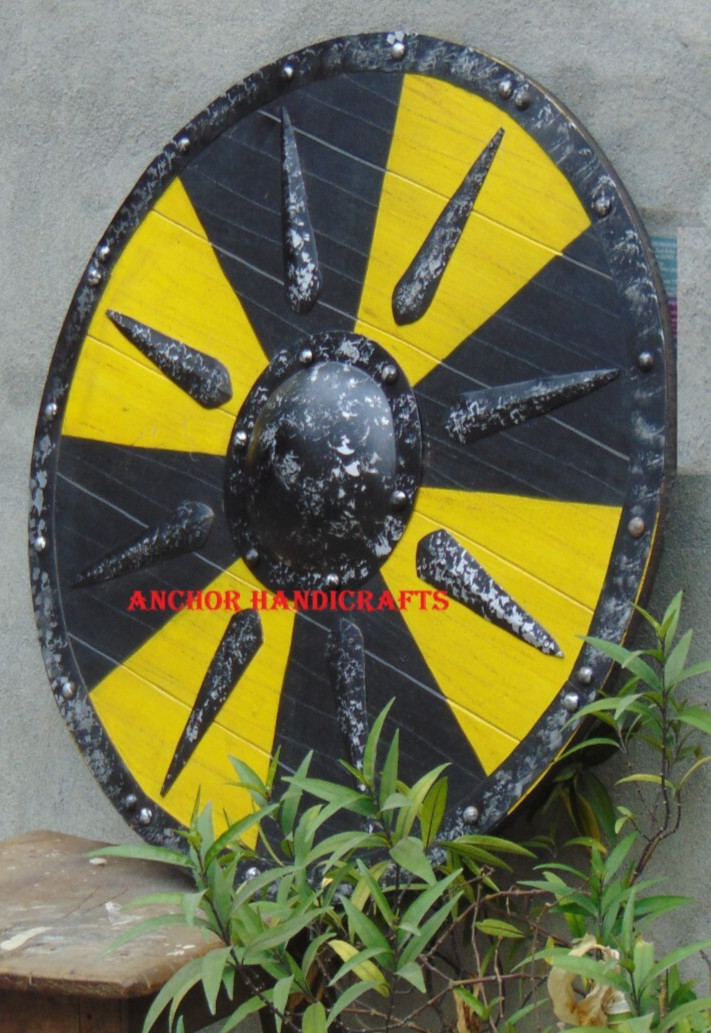 Medieval Round Shield Viking Shield Battle Design Shield antique Wooden 24 inch