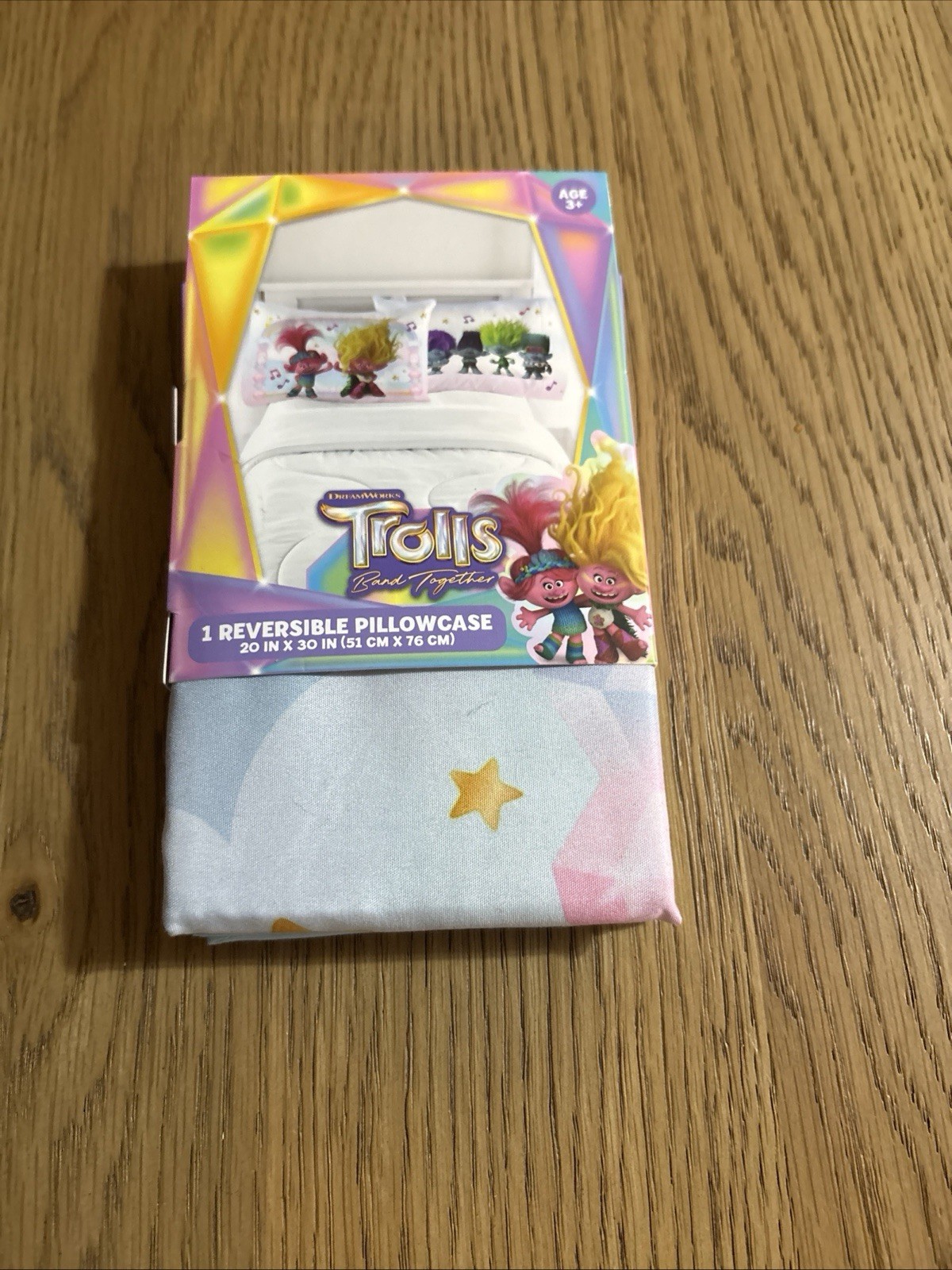 Trolls Reversible Standard Twin Bed Pillowcase 20" x 30"
