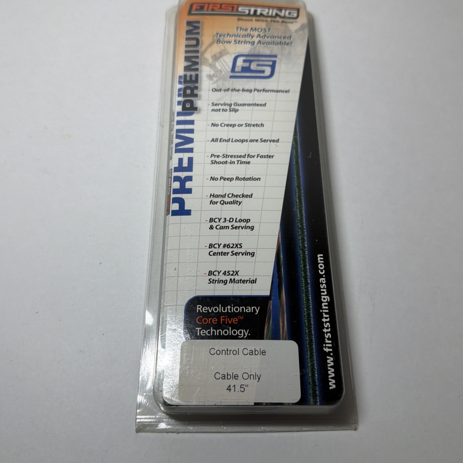 First String Premium Control Cable 41.5" Cable Only Bow String NEW SEALED!