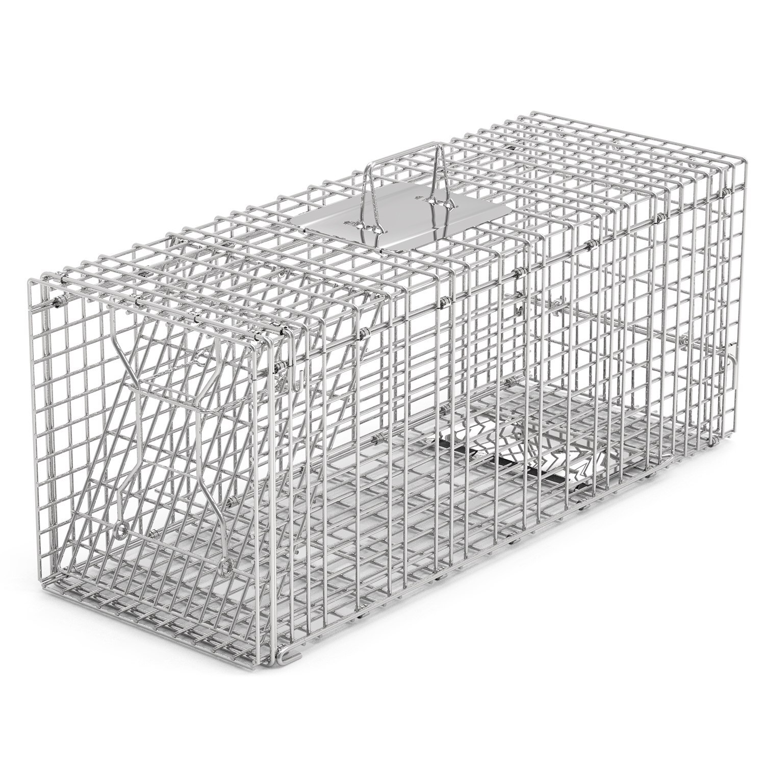 New Humane Cat Trap Cage, Live Animal Rodent Cage for Raccoons, Beavers, Foxes
