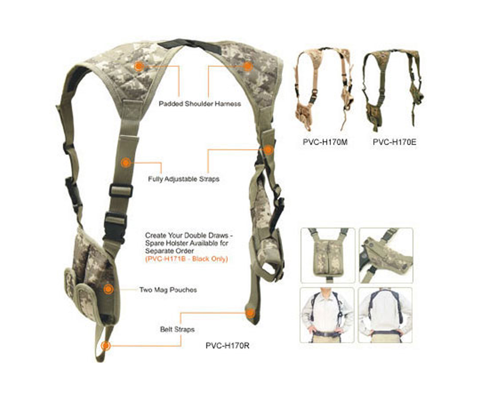 UTG Leapers shoulder holster digital army PVC-H170R