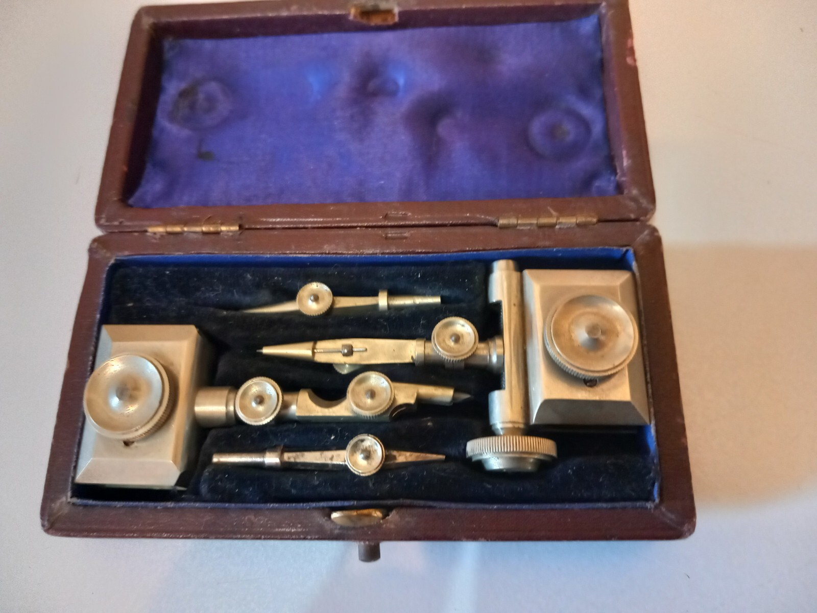 Leather Boxed Architects Trammels for Beam Compass Alteneder or Stanley