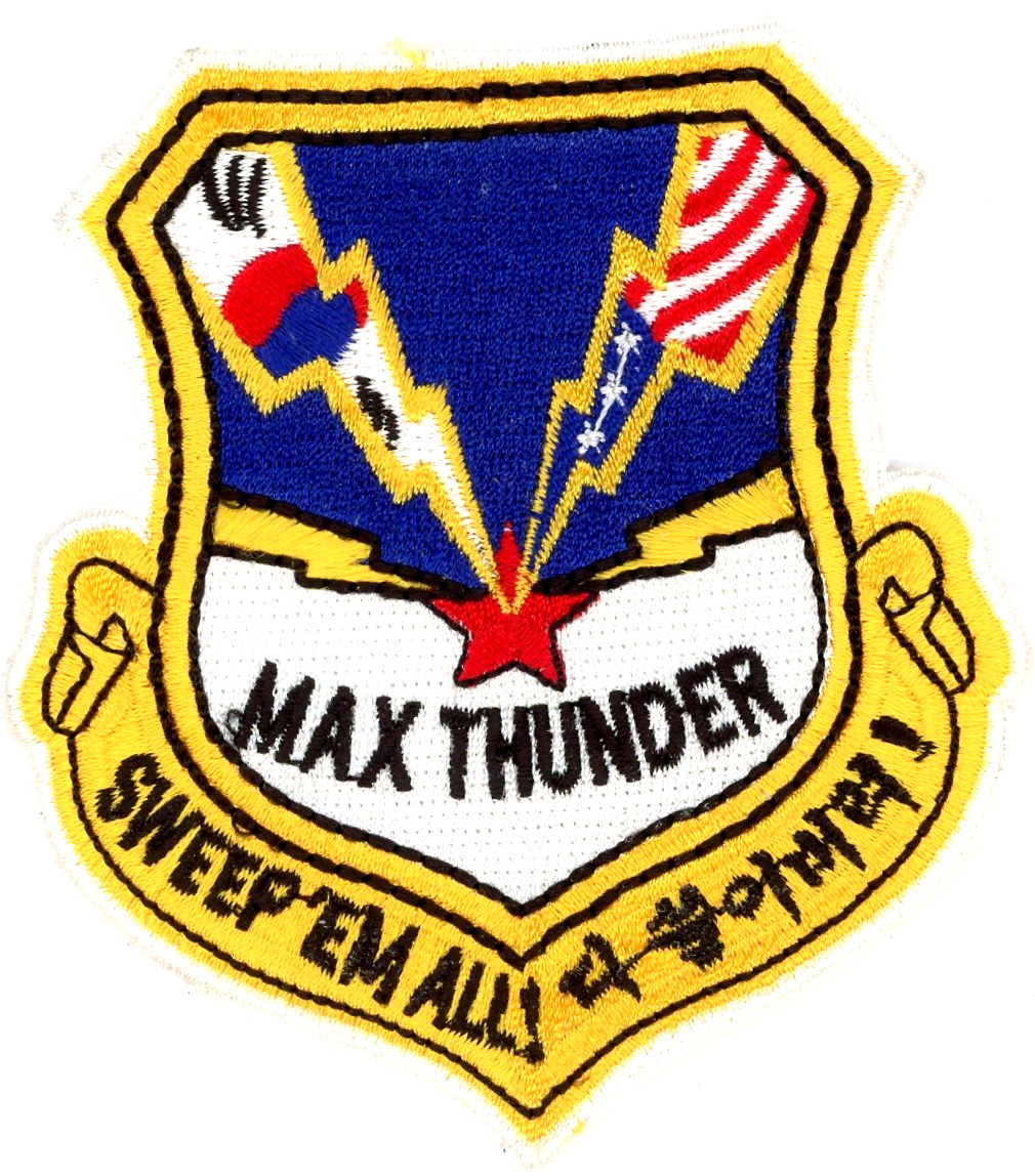 US Air Force Patch: 36th Fighter Squadron Max Thunder Sweep’em All