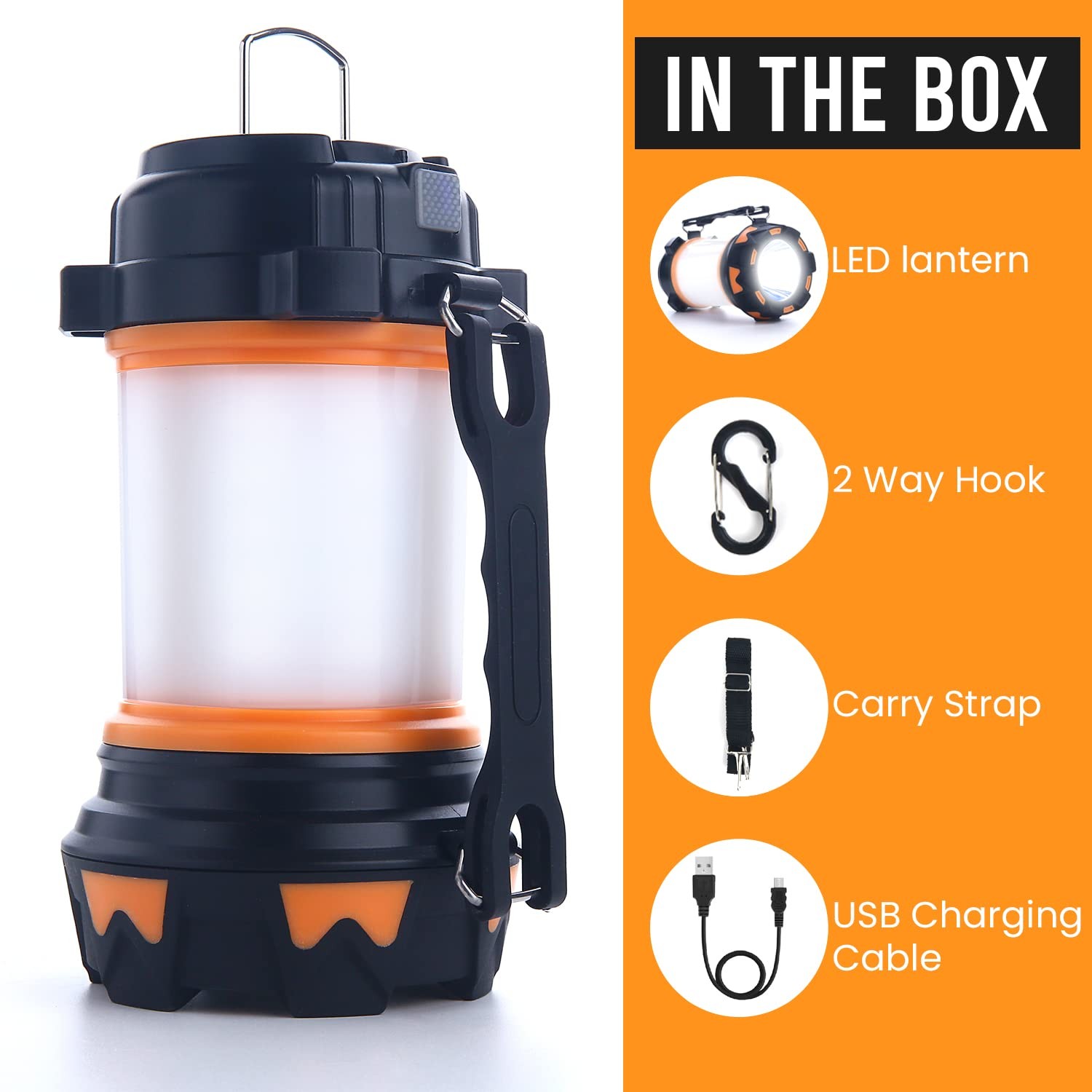 LED Camping Lantern Rechargeable, Super Bright Lantern Flashlight and 360 Deg...