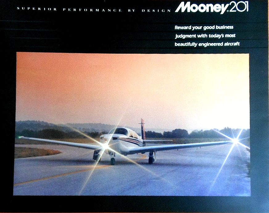83 Factory Brochure Mooney 201 Specs Performance Comparison w/Beech Cessna Piper