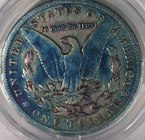 Exceptional Toning 1890- S Morgan Silver Dollar