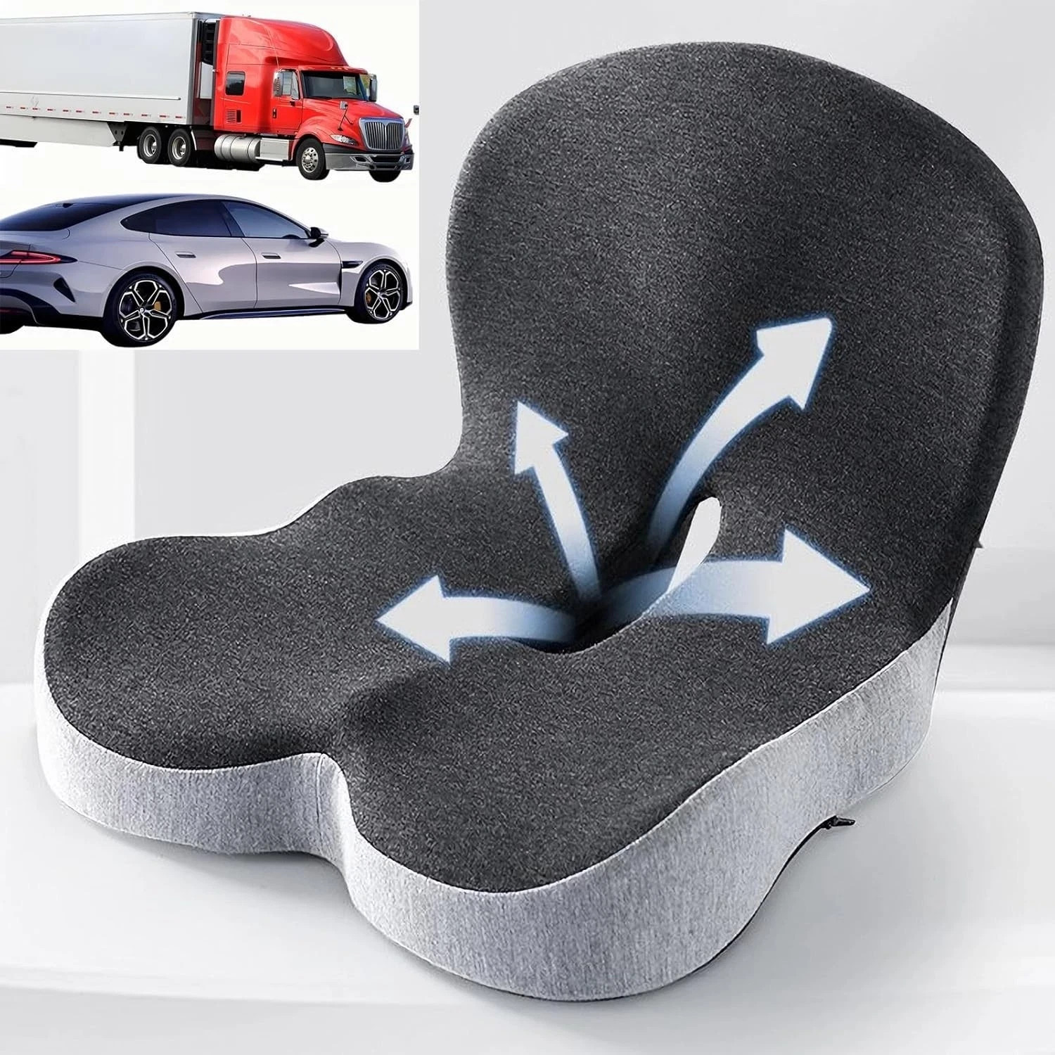 Memory Foam Truck Seat Cushion for Truck Driver Ergonomic Driver Seat Cushion*