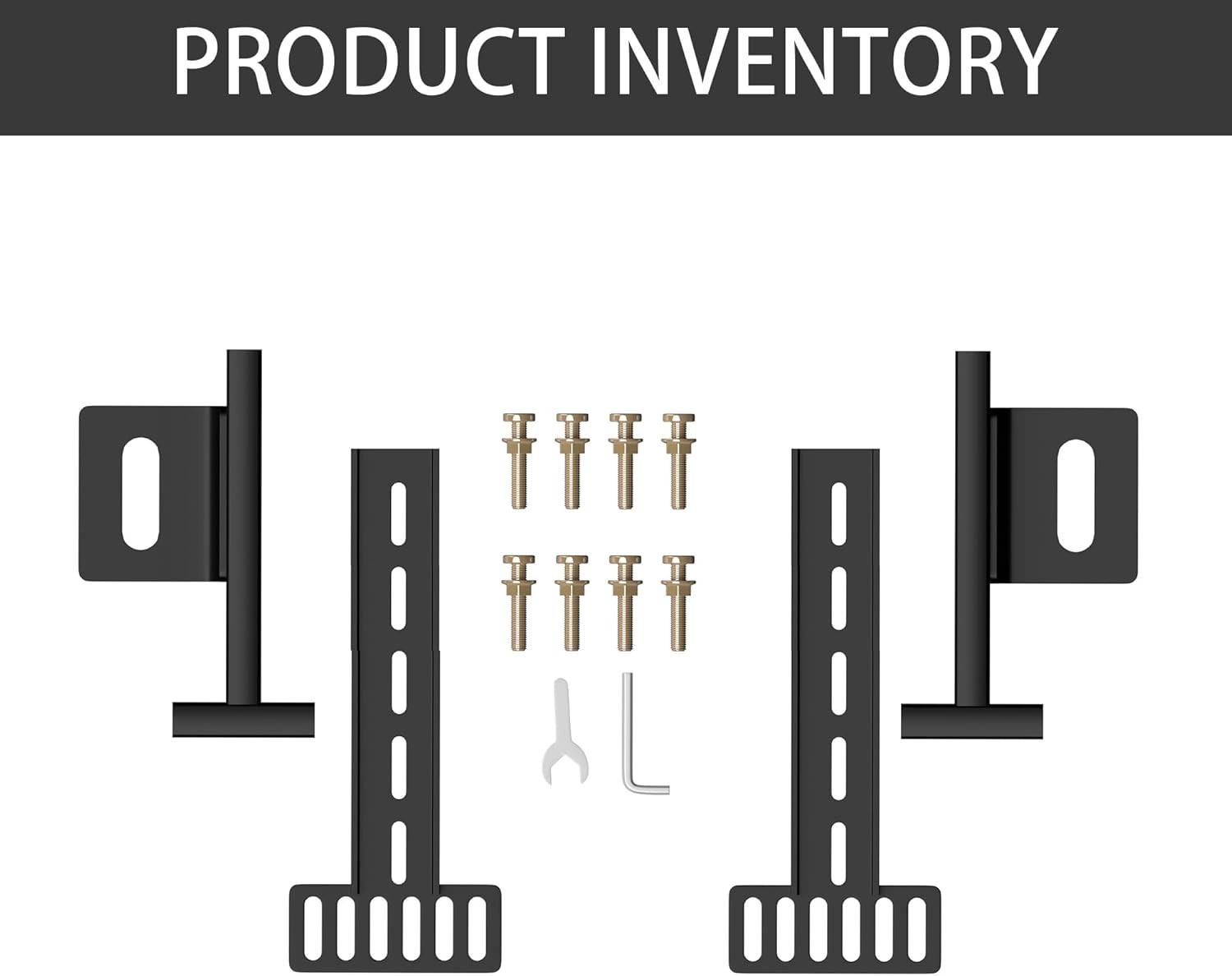 Universal Headboard Brackets Fit Twin Full Queen King 2 Pack Matte Black