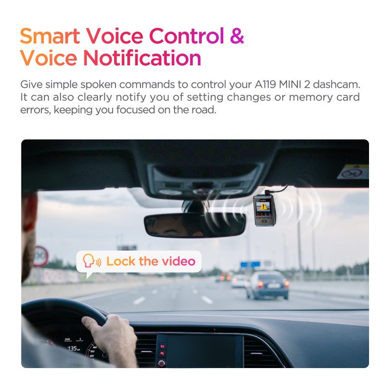 VIOFO A119 Mini 2, 2K Quad HD+ Car Dash Cam