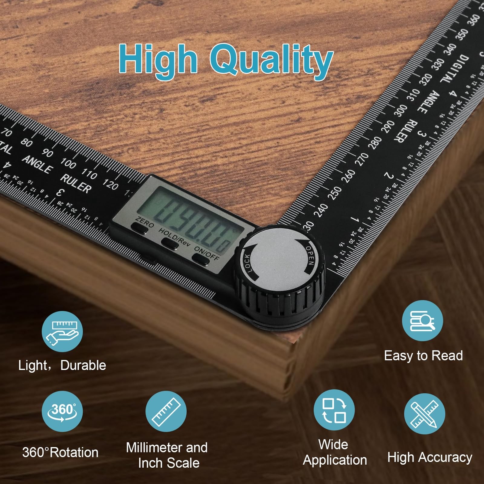 Digital Protractor Angle Finder, 7-Inch Angle Finder & Angle Measuring Tool | AB