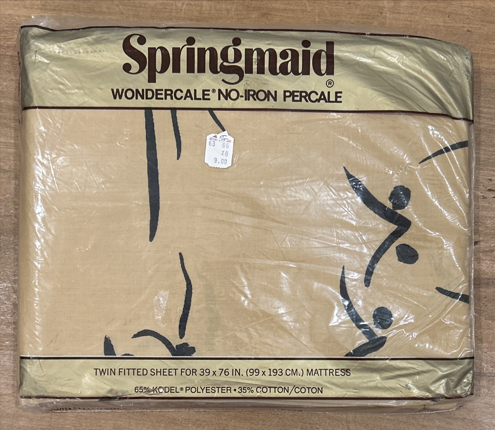 Spring Maid Wondercale Alex West OWLS WHOO? Twin Fitted Sheet Vintage NEW Brown
