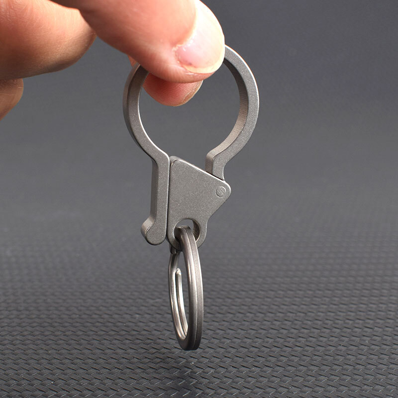 Titanium Alloy Side Open Keychain Tool EDC DIY Pendant Hanging Buckle HangingEDC