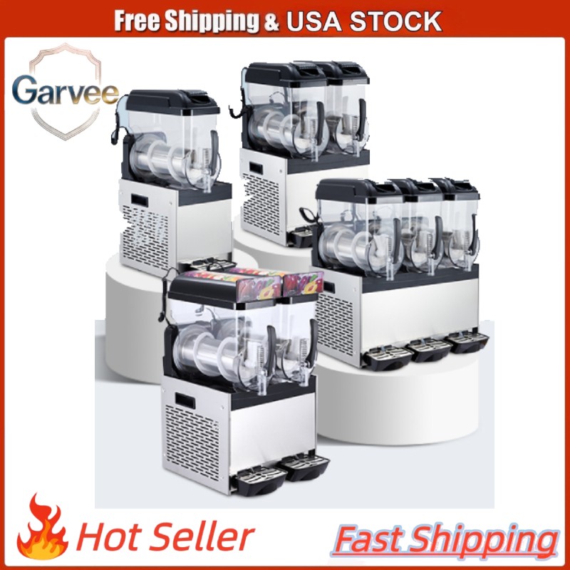 Self-Cleaning Frozen Drink Maker, Commercial Slushy Machine Stainless Steel