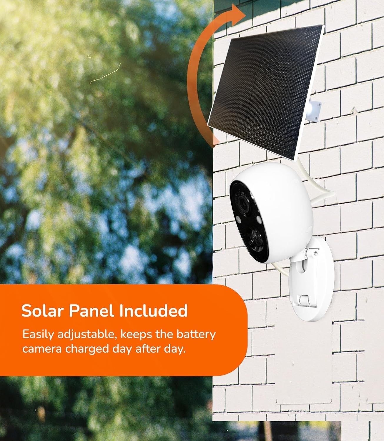 SensForge 2.5K Solar Battery Wi-Fi Security Camera Camera, AI Detection, 32GB SD