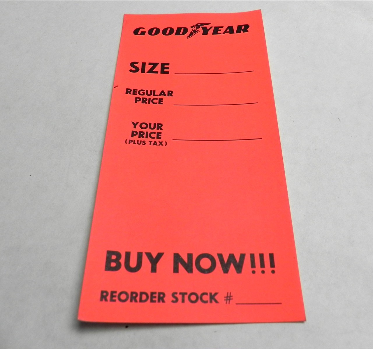 1950's 1960's VINTAGE GOODYEAR TIRE DISPLAY DEALERSHIP SIGN 5 EACH LOT COLLECT