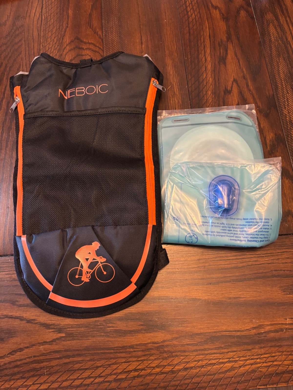 Neboic Hydration Backpack Pack with 2L Hydration Bladder Black & Orange