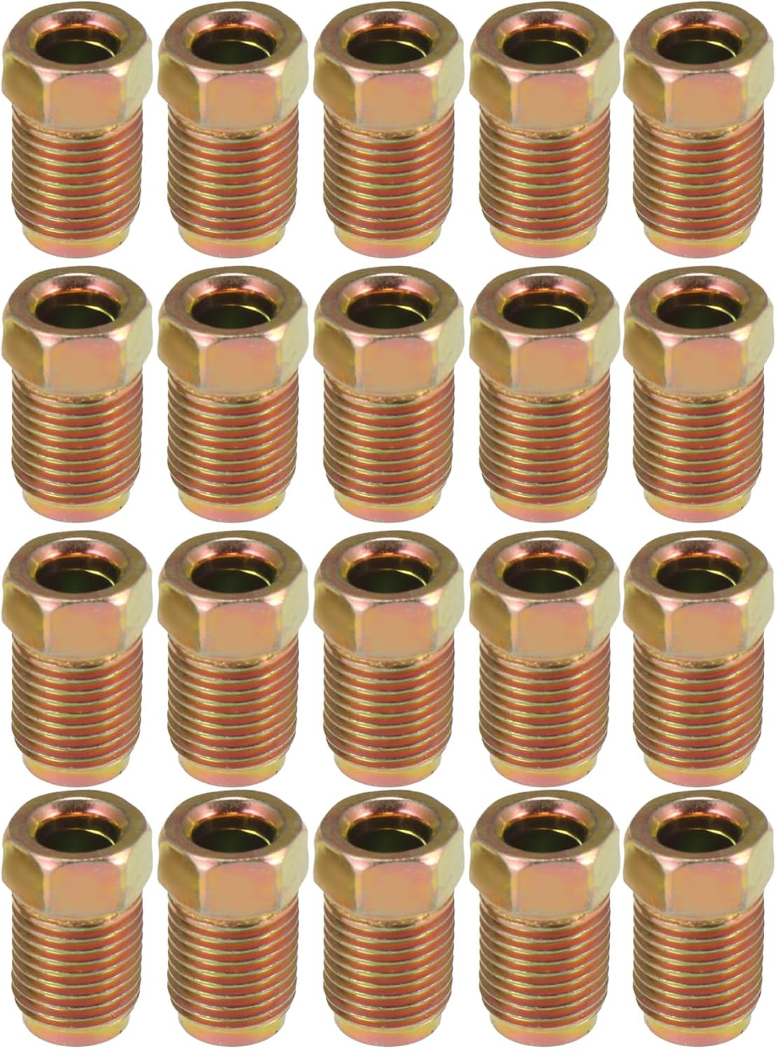 20Pcs M10X1.0 Threads Brake Line Nut Fittings for 3/16" Steel Brake Line Tubing