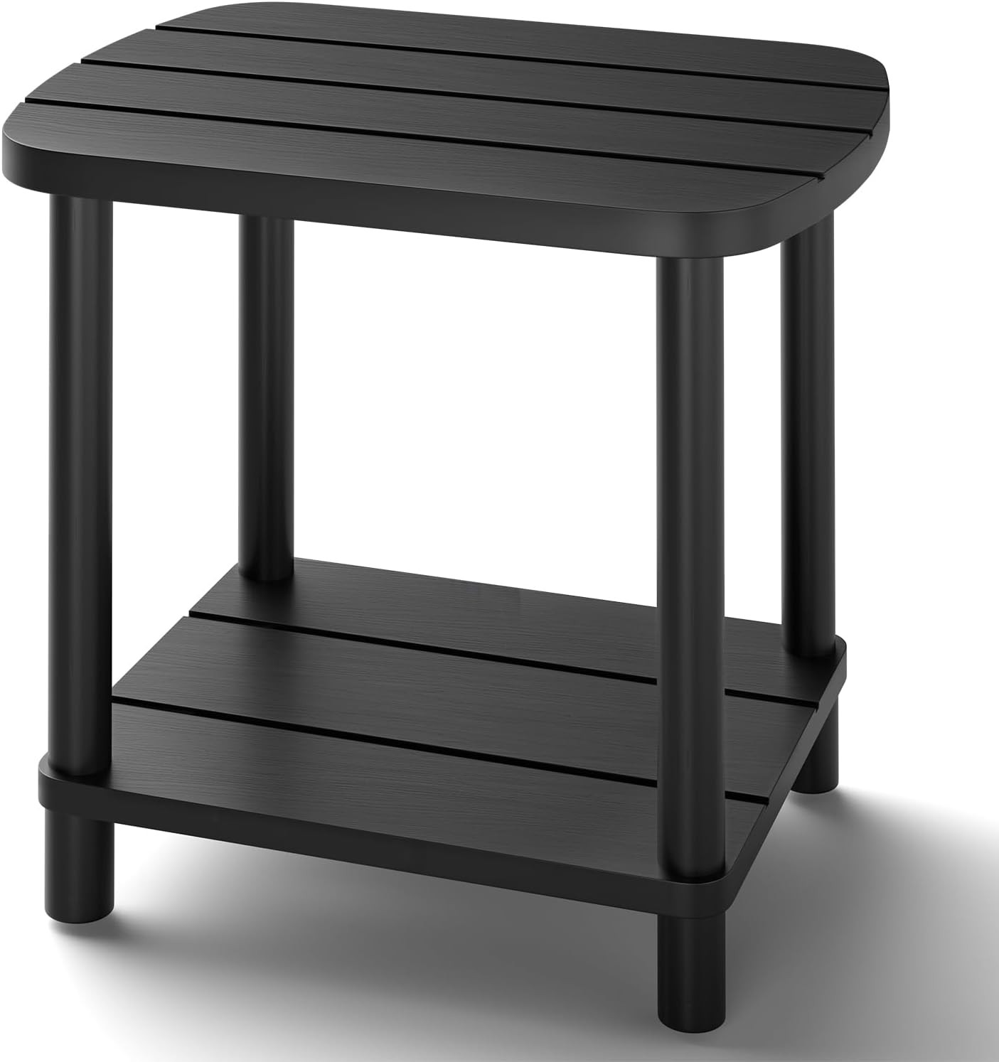 Outdoor Coffee Table 2-Tier Adirondack Outdoor Side Table Weather Resistant