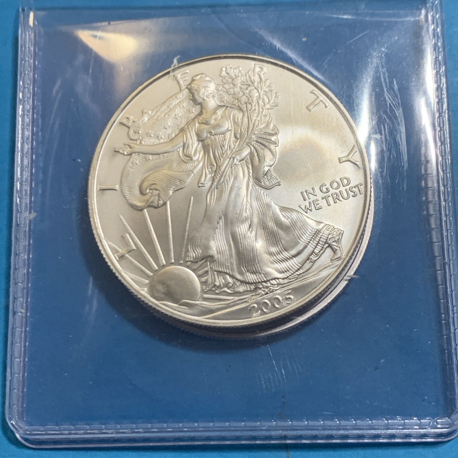 2005 American Silver Eagle 1Oz Gem Brilliant Uncirculated From US Mint Tube Pull