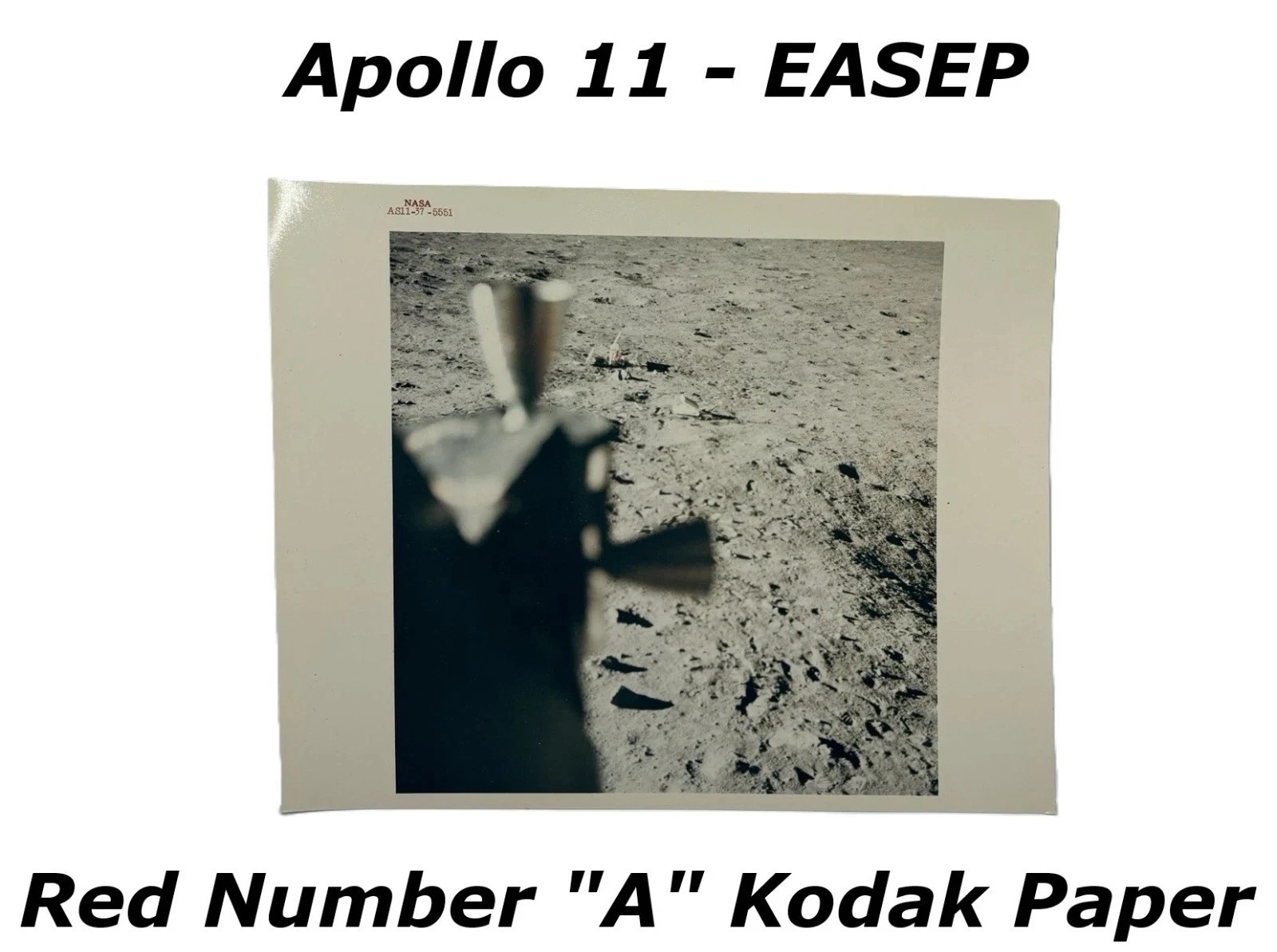 Apollo 11 NASA Original Photograph Type 1 Photo A Kodak Paper Tranquility Base