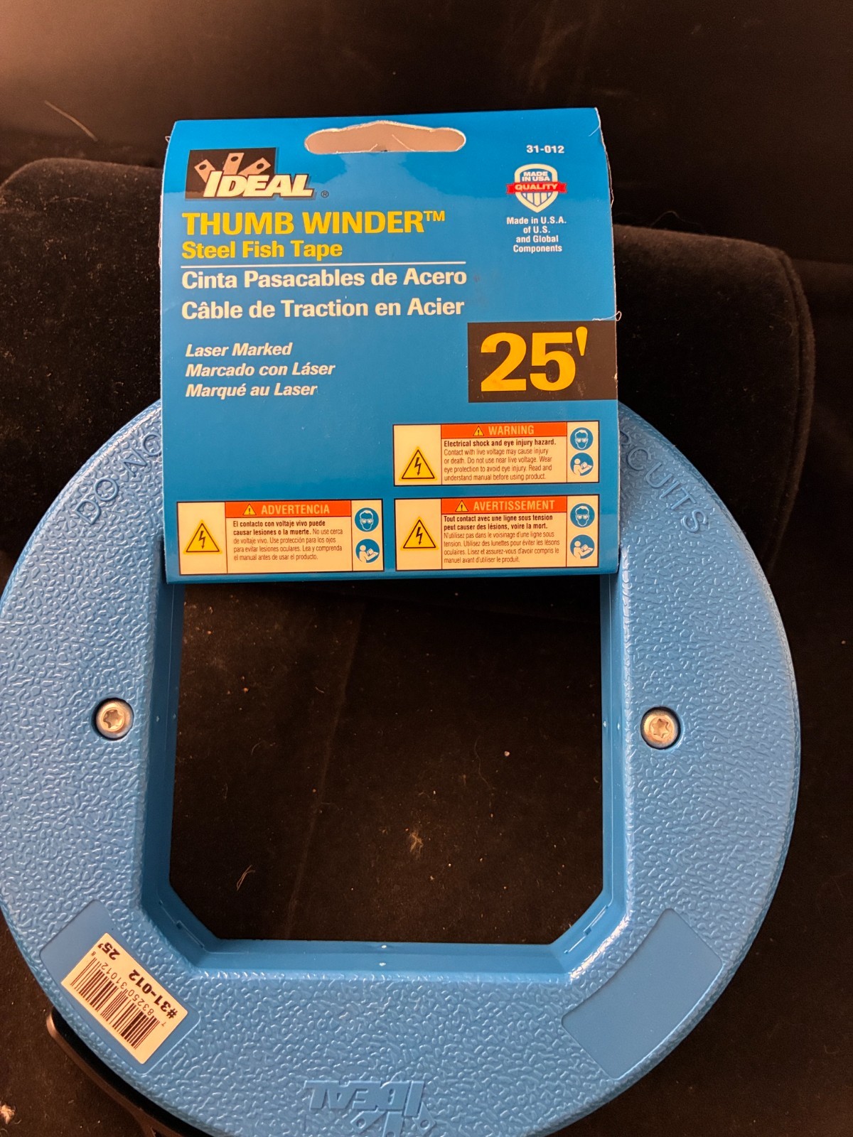 NEW IDEAL Thumb Winder Steel Fish Tape 25'  #31-012