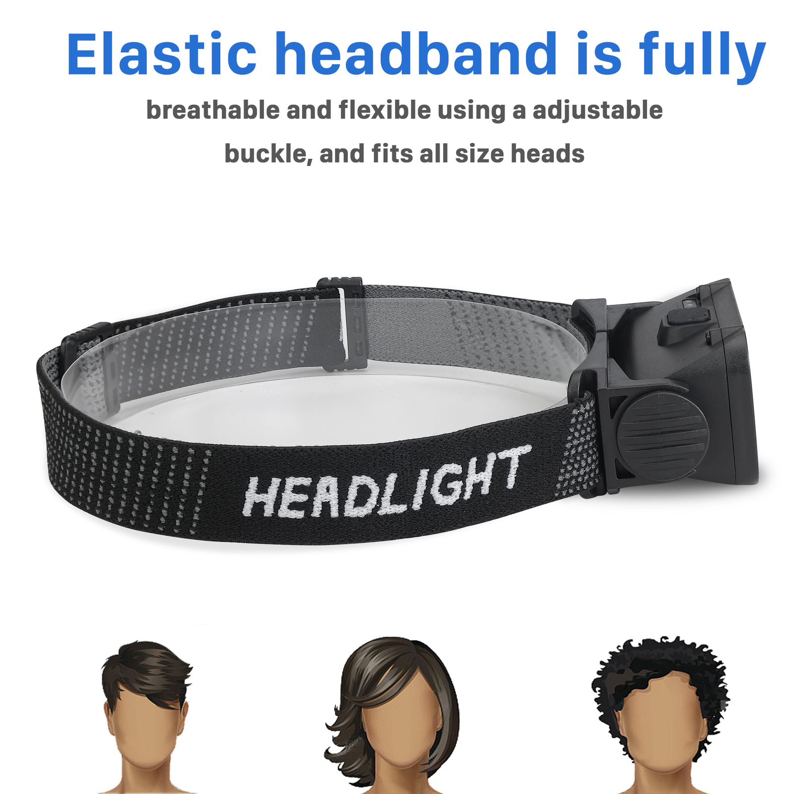 LED Headlight Lamp Torch CE Camping Induction Headlamp USB Rechargeable 3PCS