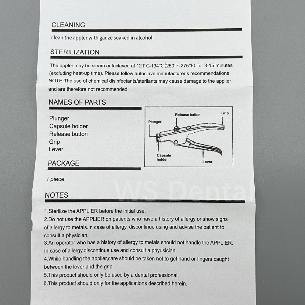 Dental GC Capsule Activator Gun Applier Applicator Gun Delivery Instruments