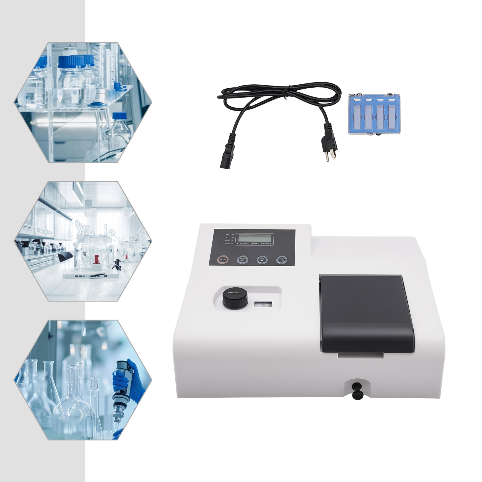 Digital Visible Spectrophotometer Spectrometer Lab Equipment Analytic 350-1020nm