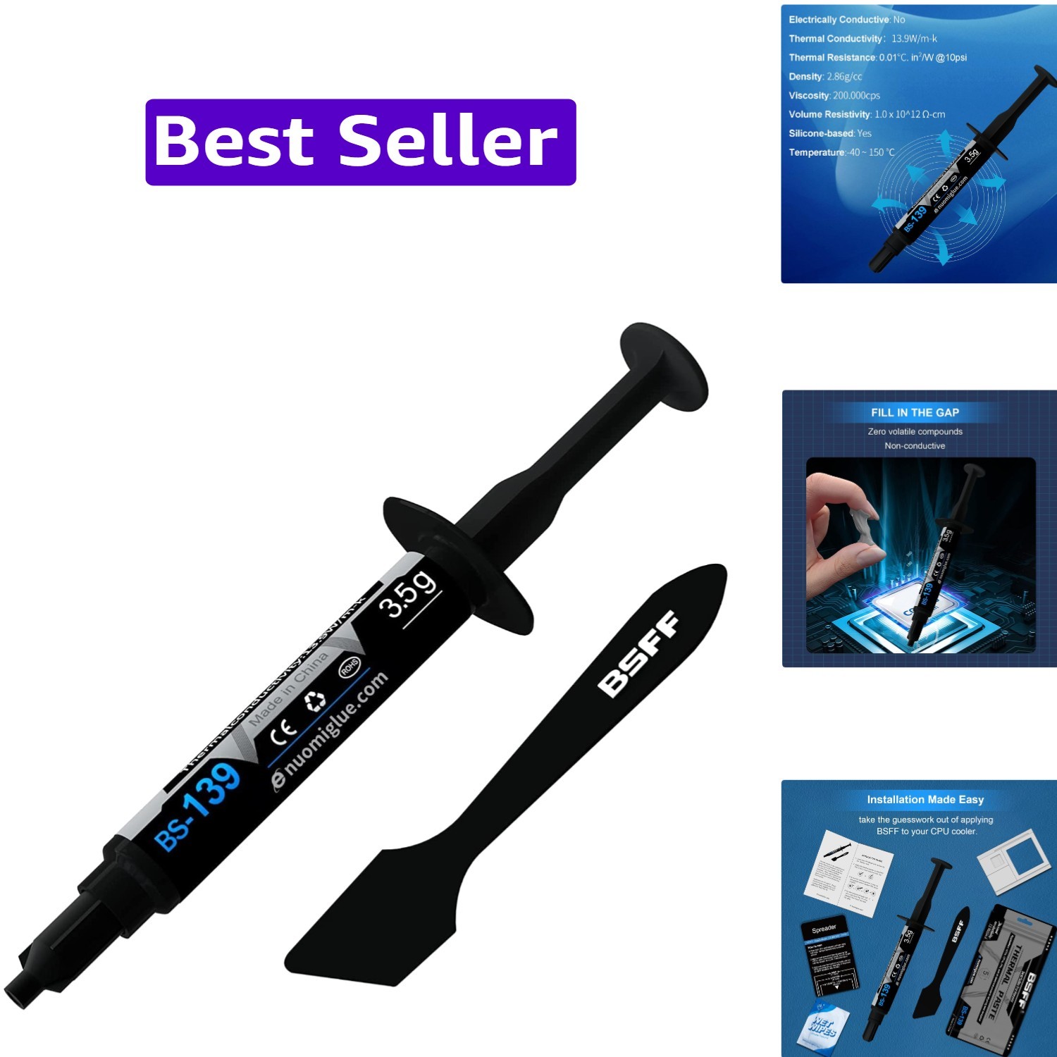 Thermal Paste, 3.5g with Toolkit CPU Paste Thermal Compound Paste Heatsink fo...