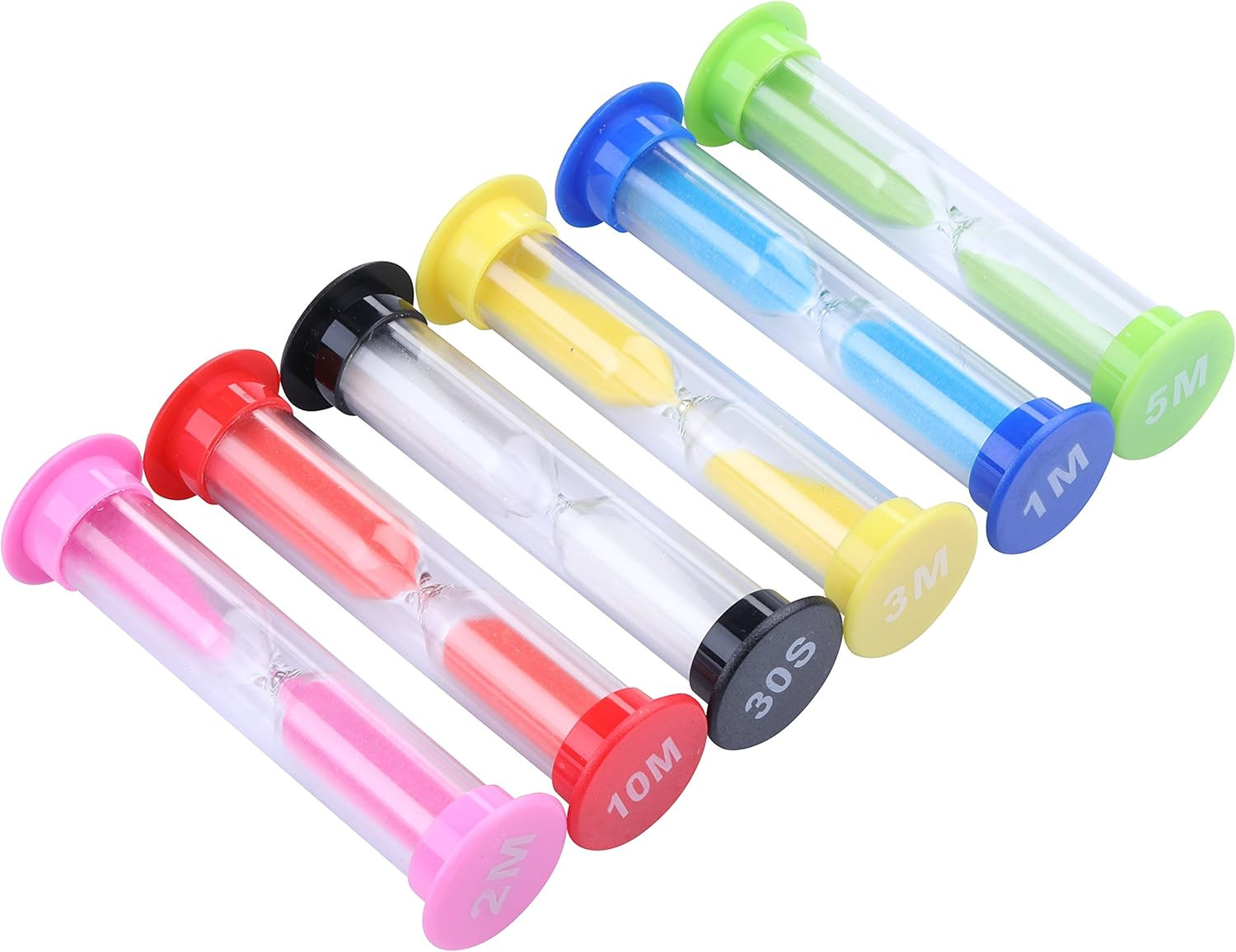 Plastic Sand Timer Set - 6 Pack (30 Sec to 10 Mins)