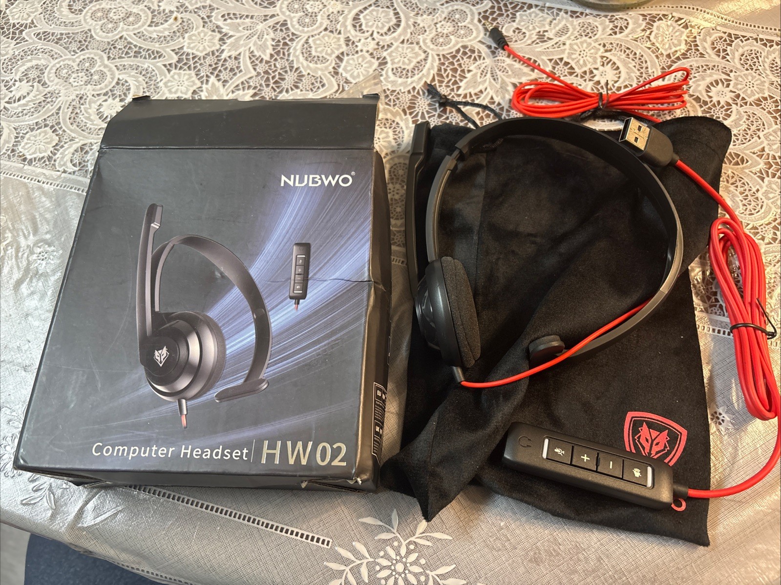 NUBWO HW02 USB Headset with Microphone Noise Cancelling &in-line Control