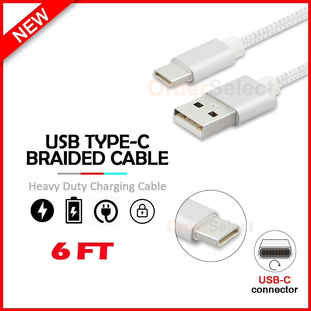 6' USB Type-C Charger Braided FAST Cable Cord for iPad Air 11.0/Air 13.0 (2024)