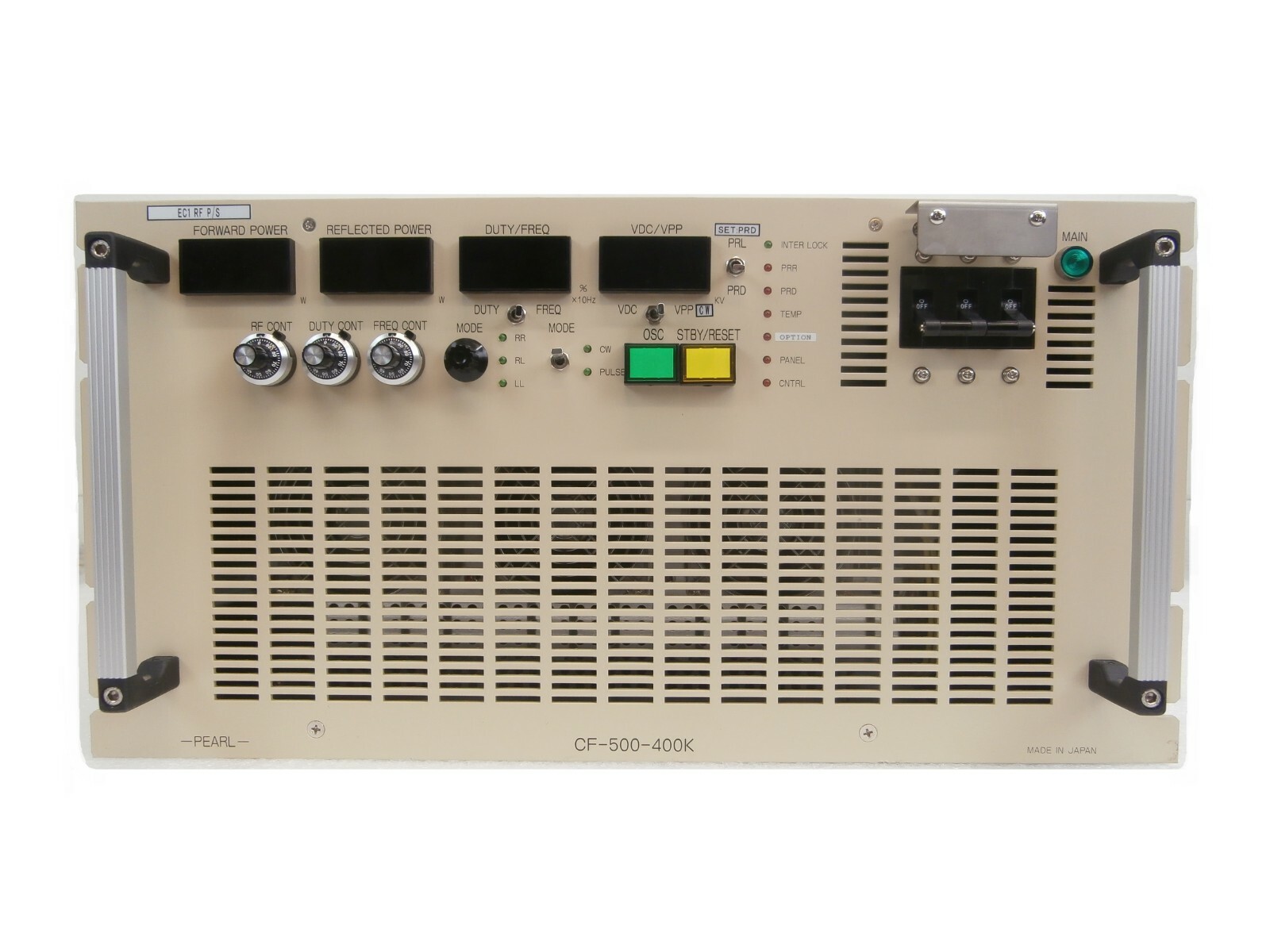 Pearl Kogyo CF-500-400K(CE) 500W RF Power Supply Working Surplus