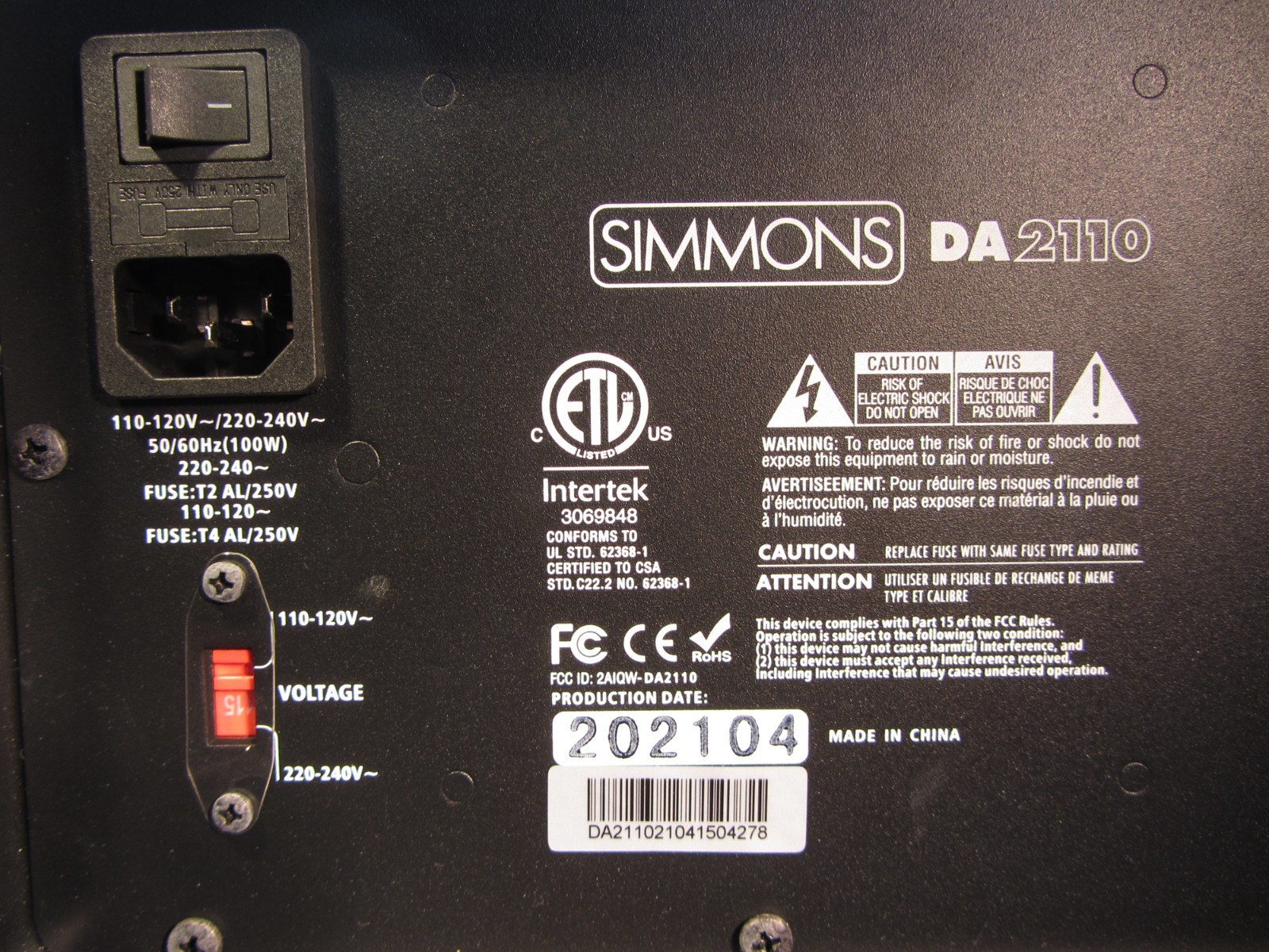 Simmons DA2110 Advanced Drum Amp perfect condition
