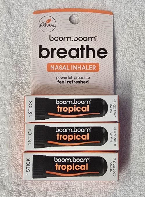 BOOM BOOM Aromatherapy • NASAL STICK •  TROPICAL • 3 Individual Packs