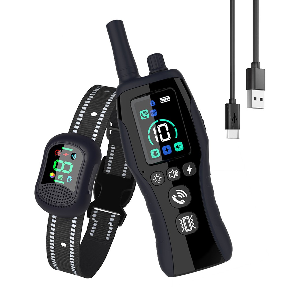2000M Dog Training Collar Rechargeable Remote 3 Modes Waterproof Trainer