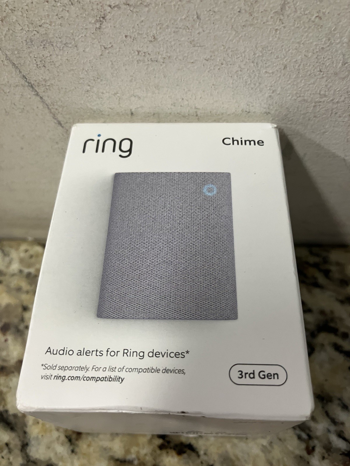 Ring Chime 3rd Gen Enhanced Audio Real-Time Alerts Home Security NEW In Box